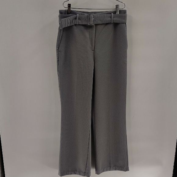 Ann Taylor Trousers Gray Size 6 Detachable Belt Textured Short - Picture 1 of 10